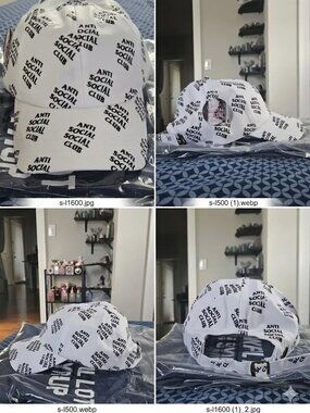 Anti Social Social Club All-Over Print Logo Hat White